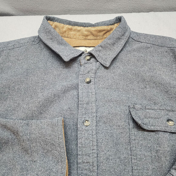 Legendary Whitetails Men's Buck Camp Flannel Shirt Outdoor Gray Cotton Sz 2XL - Picture 4 of 6